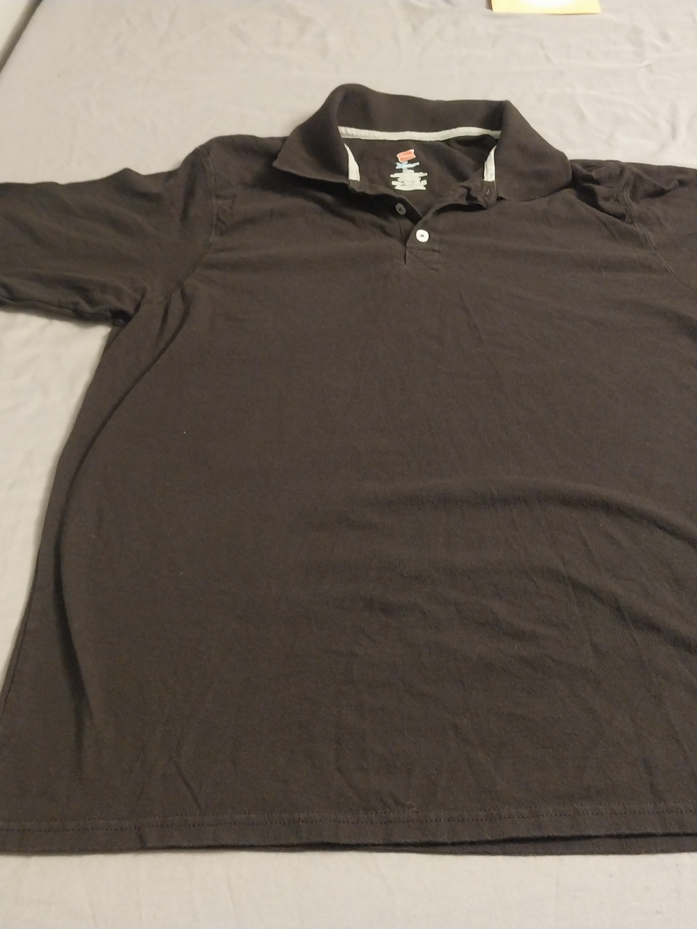 Hanes Black Men's Polo Shirt. #0104